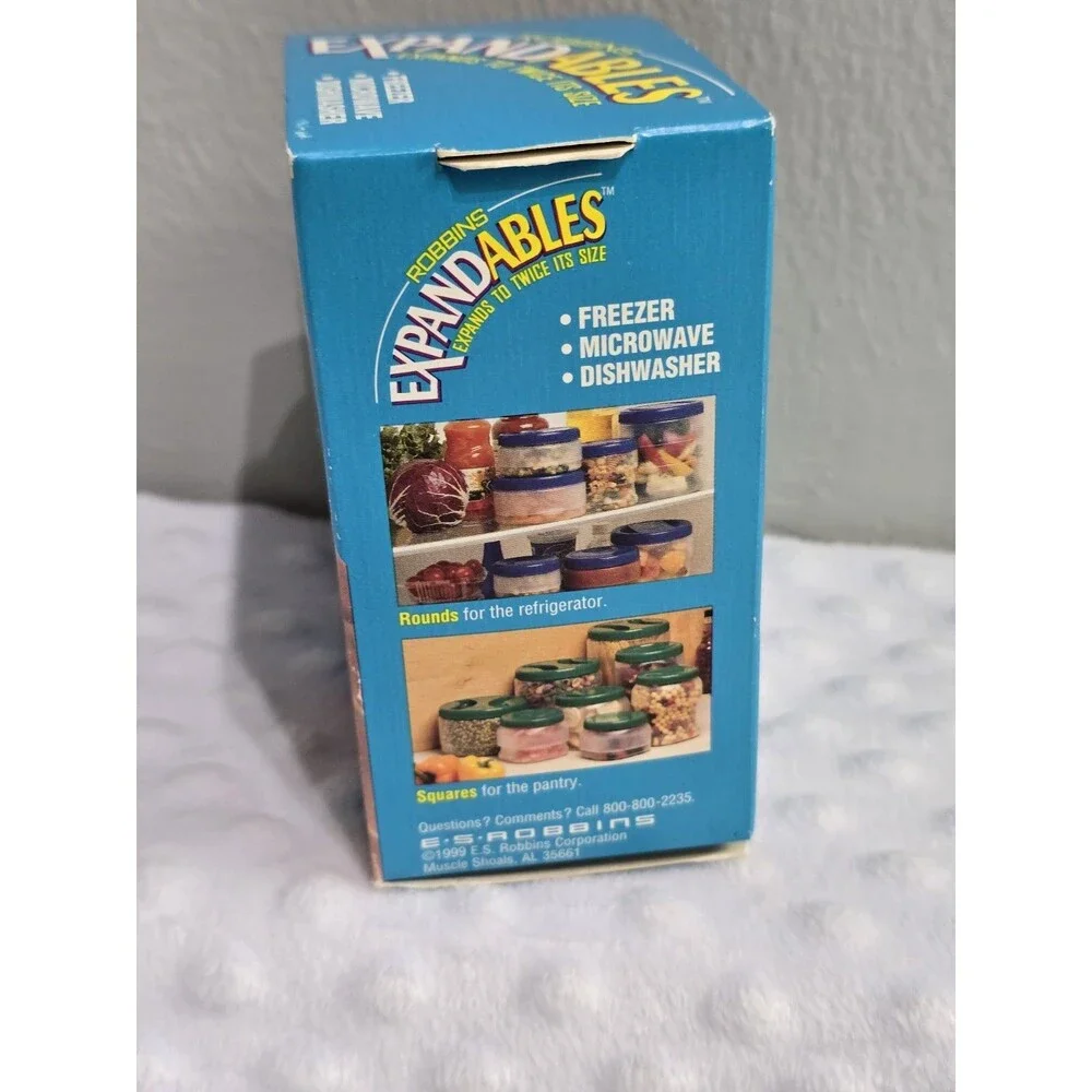 New USA Vintage Expandables Container Robbins Food Storage Tupperware Adjustable